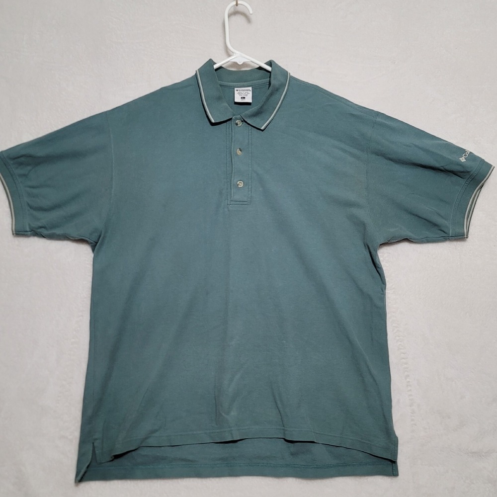 Columbia Men's Polo Shirt Size L Green Short Sleeve Casual Outdoor